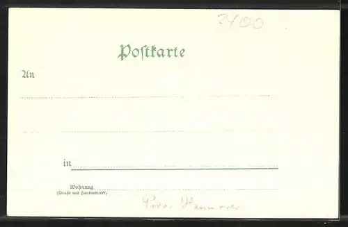 Lithographie Göttingen, Restaurant Rohns, Auditorium, Rathaus