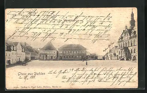 AK Dahlen, Blick auf den Marktplatz