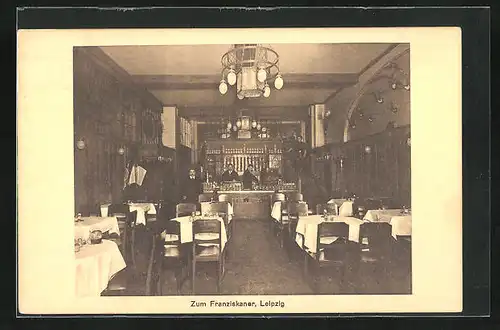 AK Leipzig, Innenansicht vom Restaurant Zum Franziskaner, Nicolaistrasse 39 /45