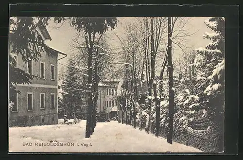AK Bad Reiboldsgrün, Ortschaft im Schnee