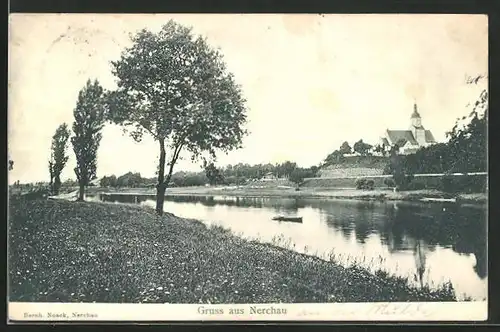 AK Nerchau, Ruderboot auf dem Fluss