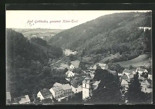 AK Bad Gottleuba, Talblick in Klein-Tirol