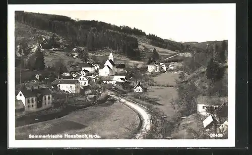 AK Warth-Hassbach, Teilansicht mit Kirche