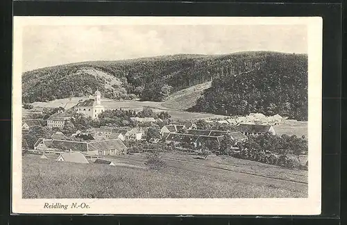 AK Reidling, Teilansicht mit Kirche