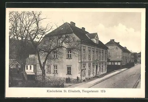 AK Neustrelitz, Kinderheim St. Elisabeth, Tiergartenstrasse 12b