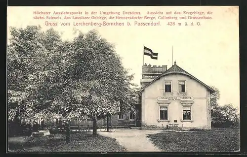 AK Lerchenberg-Börnchen b. Possendorf, Restaurant zum Lerchenberg