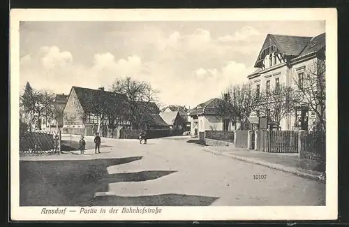 AK Arnsdorf, Partie in der Bahnhofstrasse