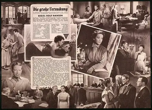 Filmprogramm IFB Nr. 1794, Die grosse Versuchung, Dieter Borsche, Ruth Leuwerick, Regie: Rolf Hansen