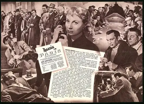 Filmprogramm IFB Nr. 2996, Razzia in Paris, Jean Gabin, Magali Nöel, Regie: Henri Decoin