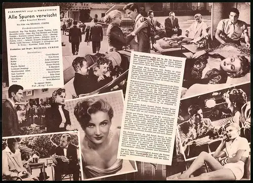 Filmprogramm DNF, Alle Spuren verwischt, Carol Ohmart, Tom Tryon, Regie: Michael Curtiz