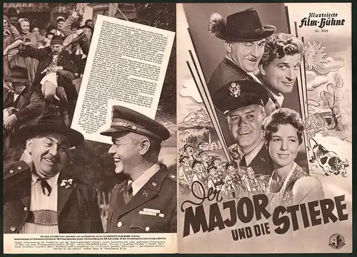 Filmprogramm IFB Nr. 3026, Der Major und die Stiere, Attila Hörbiger, Fritz Tillmann, Regie: Eduard v. Borsody