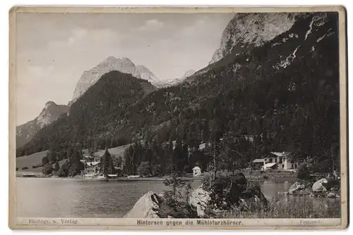 Fotografie Fernande, Wien, Ansicht Hintersee, Ortsansicht gegen die Mühlsturzhörner