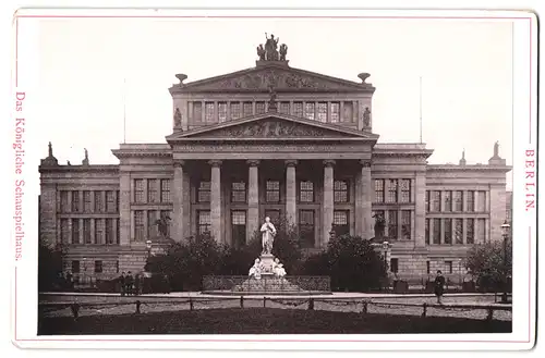 Fotografie Fotograf unbekannt, Ansicht Berlin, Kgl. Schauspielhaus