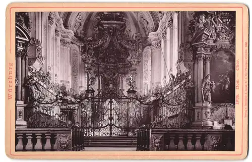 Fotografie Römmler & Jonas, Dresden, Ansicht Würzburg, Dom Innenansicht mit Chor