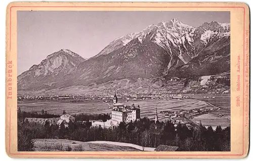 Fotografie Römmler & Jonas, Dresden, Ansicht Innsbruck, Schloss Ambras & Gebirgspanorama