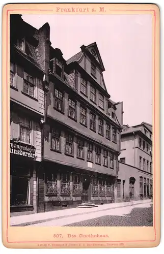 Fotografie Römmler & Jonas, Dresden, Ansicht Frankfurt / Main, Goethehaus und Ladengeschäft