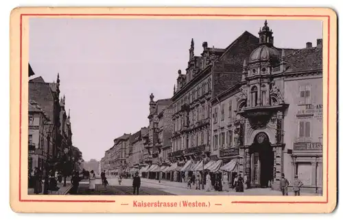 Fotografie Ernst Roepke, Wiesbaden, Ansicht Karlsruhe, Ladengeschäft Haase in der Kaiserstrasse (Westen)