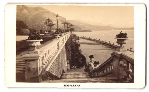 Fotografie Fotograf unbekannt, Ansicht Monaco, Schloss-Promenade