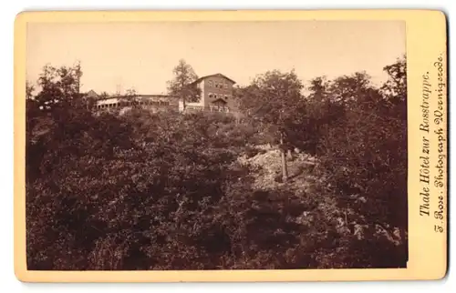 Fotografie E. Rose, Wernigerode, Ansicht Thale, Hotel zur Rosstrappe