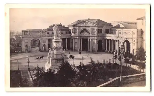 Fotografie C. Decoix, Genova, Ansicht Genua, Christoph Kolumbus Denkmal