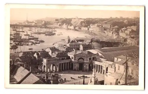 Fotografie C. Decoix, Genova, Ansicht Genua, Blick über den Hafen