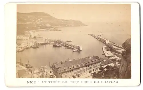 Fotografie Fotograf unbekannt, Ansicht Nizza - Nice, L'Entree Du Port Prise Du Chateau