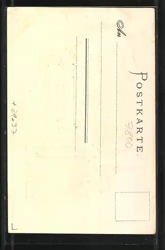 Passepartout-Lithographie Freiburg i / B., Münster und Wappen
