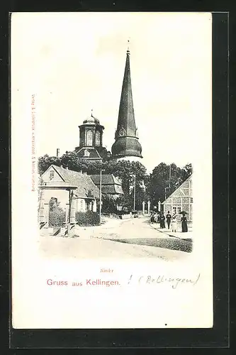 AK Rellingen, Kirche und Kirchgänger