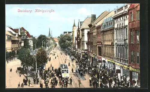 AK Duisburg, Blick auf die Königsstrasse