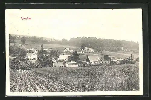 AK Crostau, Blick auf den Ort
