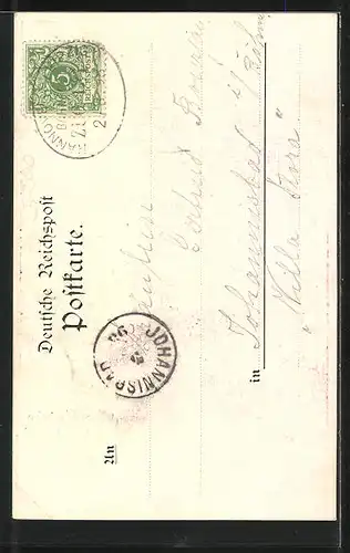 Künstler-AK Hildesheim, Ortspartie mit Kehrwieder Thurm