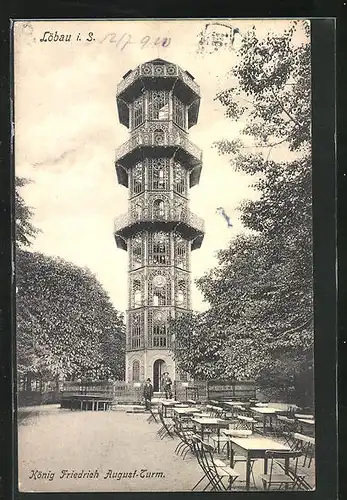 AK Löbau i. S., König Friedrich August-Turm