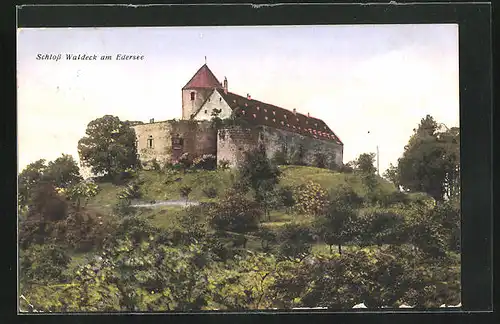 AK Waldeck am Edersee, Blick auf das Schloss