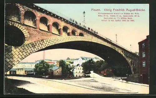 AK Plauen, Unter der König Friedrich August-Brücke