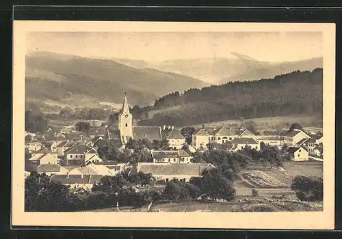 AK Pyhra bei St. Pölten / Niederdonau, Teilansicht mit Kirche