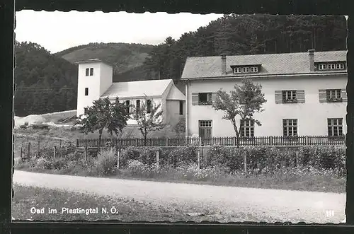 AK Oed / Piestingtal, Wohnhaus und Kapelle