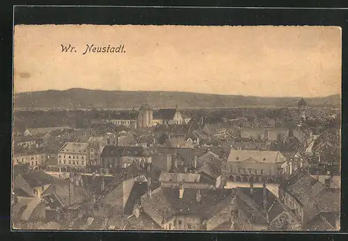 AK Wiener Neustadt, Totalansicht mit Turm