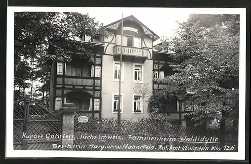 AK Gohrisch / Sächs. Schweiz, Familienheim Waldidylle