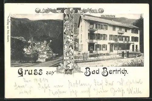 AK Bad Bertrich, Hotel Villa Dillenburg, Ortsansicht