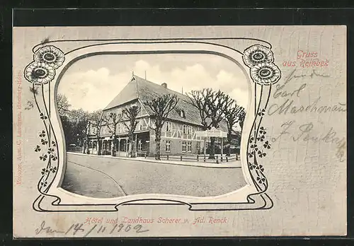 AK Reinbek, Hotel u. Landhaus Scherer v. Ad. Renck