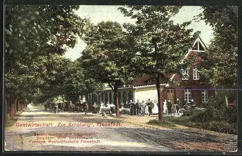 AK Fleestedt, Gasthaus Zur Erholung v. Wilh. Bostelmann