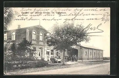 AK Idstedt, Gasthof zur Idstedt-Kirche v. Th. Voltertsen