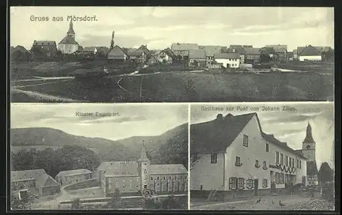 AK Mörsdorf, Gasthaus zur Post, Inh. Johann Zilles, Ortsansicht