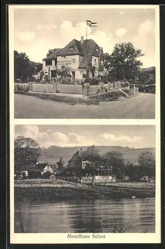 AK Mülheim / Mosel, Hotel u. Pension Moselhaus Selzer