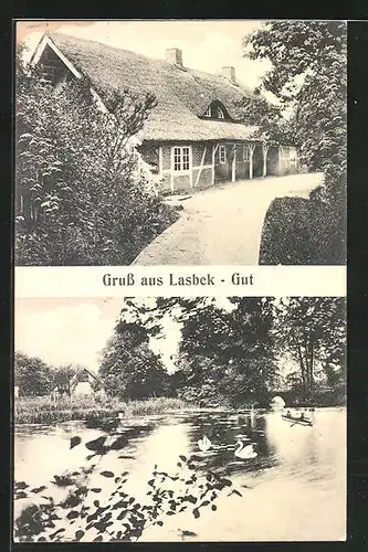 AK Lasbek, Seepartie, Weg zum Landhaus