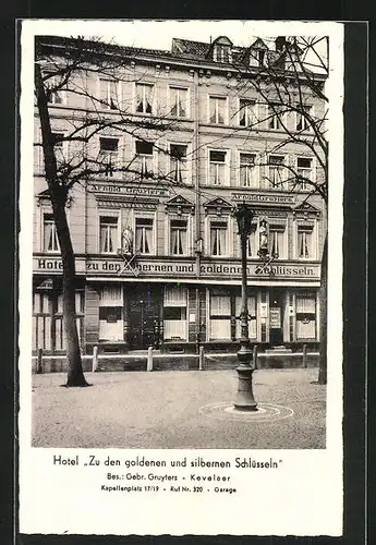 AK Kevelaer, Hotel Zu den goldenen und silbernen Schlüsseln von Gebr. Gruyters, Kapellenplatz 17