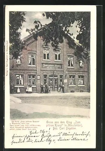 AK Münsterdorf, Gasthaus Zum grünen Kranz