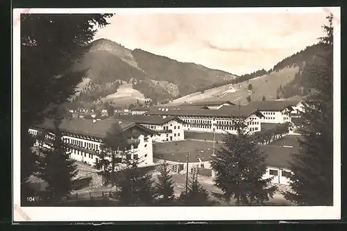 AK Oberammergau, Kasernen aus der Vogelschau