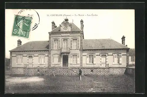 AK Courlon, La Mairie, Les Écoles