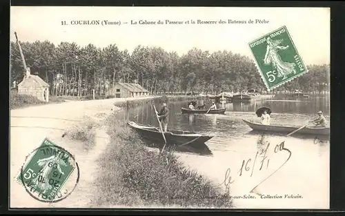 AK Courlon, La Cabane du Passeur et la Resserre des Bateaux de pêche